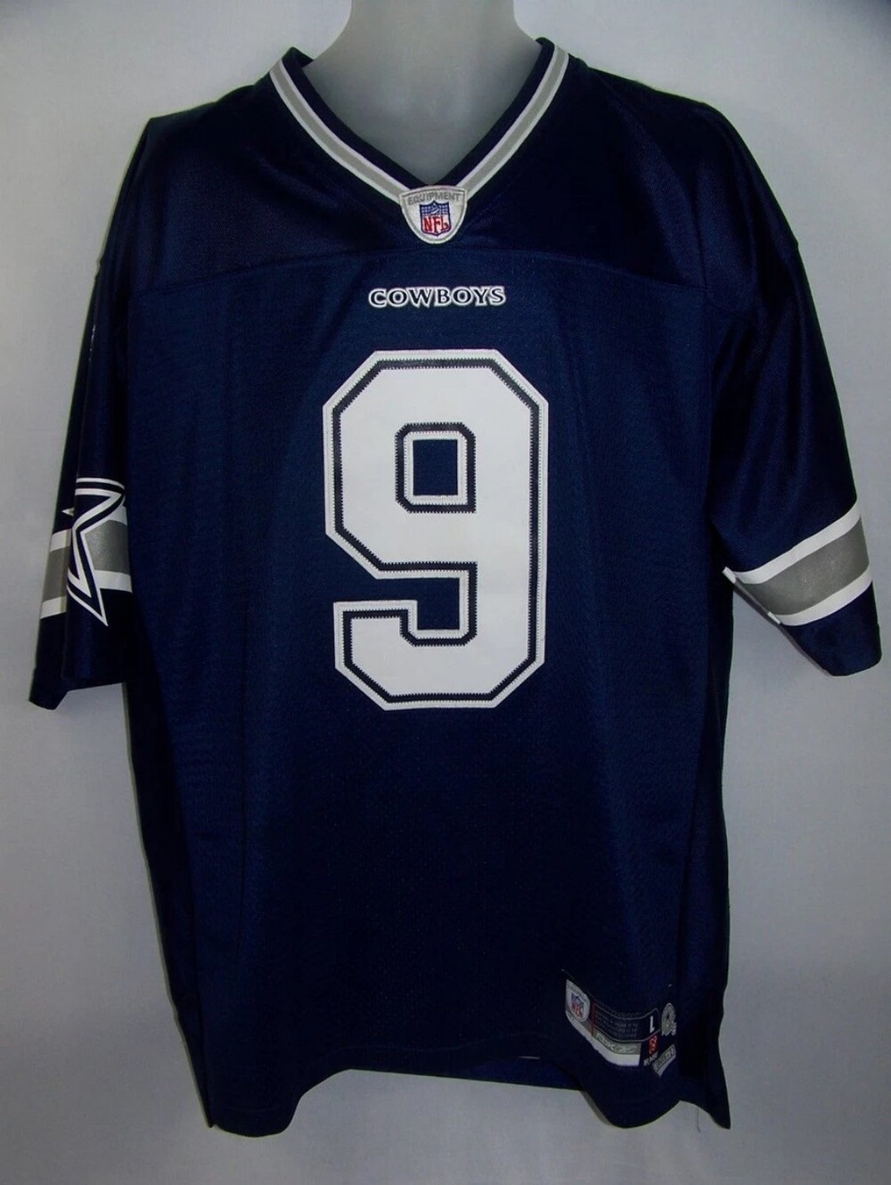 Dallas Cowboys Jersey #9 Romo NFL Football Reebok RBK Sewn size Large Length +2
